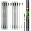 sanlida 24 PCs, 100% Pure Carbon, 0.003'' Straightness, Dragon 9 Flagship 24T Carbon Hunting Arrows for Compound Bow, Professional Standard Hunting Arrows with Removable Tips (340 Spine) view 1