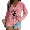 Why Yes Actually I Can Drive A Stick Shirt Why Yes Actually I Can Drive A Stick Long Sleeve V Neck Halloween Sweatshirts for Women Funny Graphic Pullover Pink view 1