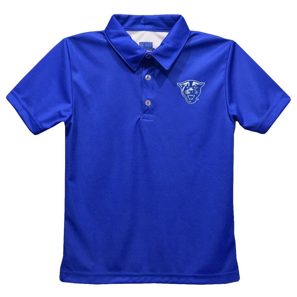Georgia State University Polo Shirts for Boys 100% Polyester - Embroidered Royal Short Sleeve Polo Boys Shirt