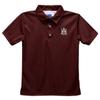 Vive La Fete Alabama A&M University Polo Shirts for Boys 100% Polyester - Embroidered Maroon Short Sleeve Polo Boys Shirt view 1
