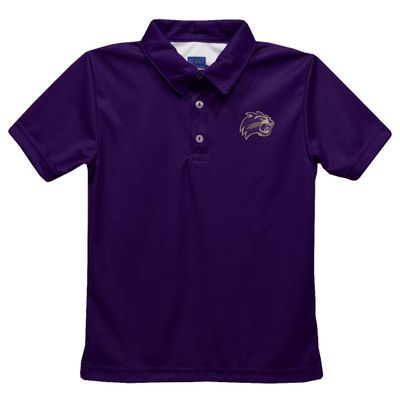 Western Carolina University Polo Shirts for Boys 100% Polyester - Embroidered Purple Short Sleeve Polo Boys Shirt