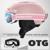Findway Ski Helmet Set, Snowboard Helmet with Goggles for Adults [Shockproof] Safety Durable ABS Shell and Protective EPS Foam Inner Shell, Snow Sports Helmet and Glasses for Men Women Youth view 4