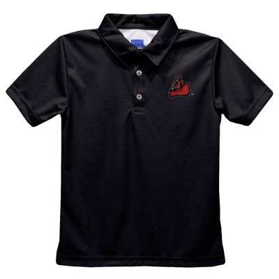 Vive La Fete California State University Northridge Polo Shirts for Boys 100% Polyester - Embroidered Black Short Sleeve Polo Boys Shirt