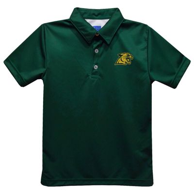 Vive La Fete Northern Michigan University Polo Shirts for Boys 100% Polyester - Embroidered Green Short Sleeve Polo Boys Shirt