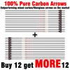 sanlida 24 PCs, 100% Pure Carbon, 0.001'' Straightness, Dragon 10 Flagship 24T Carbon Hunting Arrows for Compound Bow, Professional Standard Hunting Arrows with Removable Tips (470 Spine) view 2