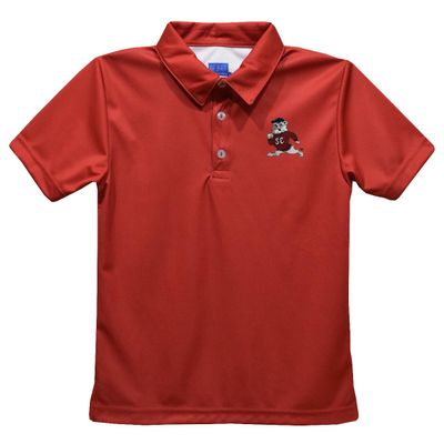 South Carolina State University Polo Shirts for Boys 100% Polyester - Embroidered Red Short Sleeve Polo Boys Shirt