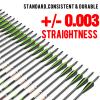 sanlida 24 PCs, 100% Pure Carbon, 0.003'' Straightness, Dragon 9 Flagship 24T Carbon Hunting Arrows for Compound Bow, Professional Standard Hunting Arrows with Removable Tips (450 Spine) view 4