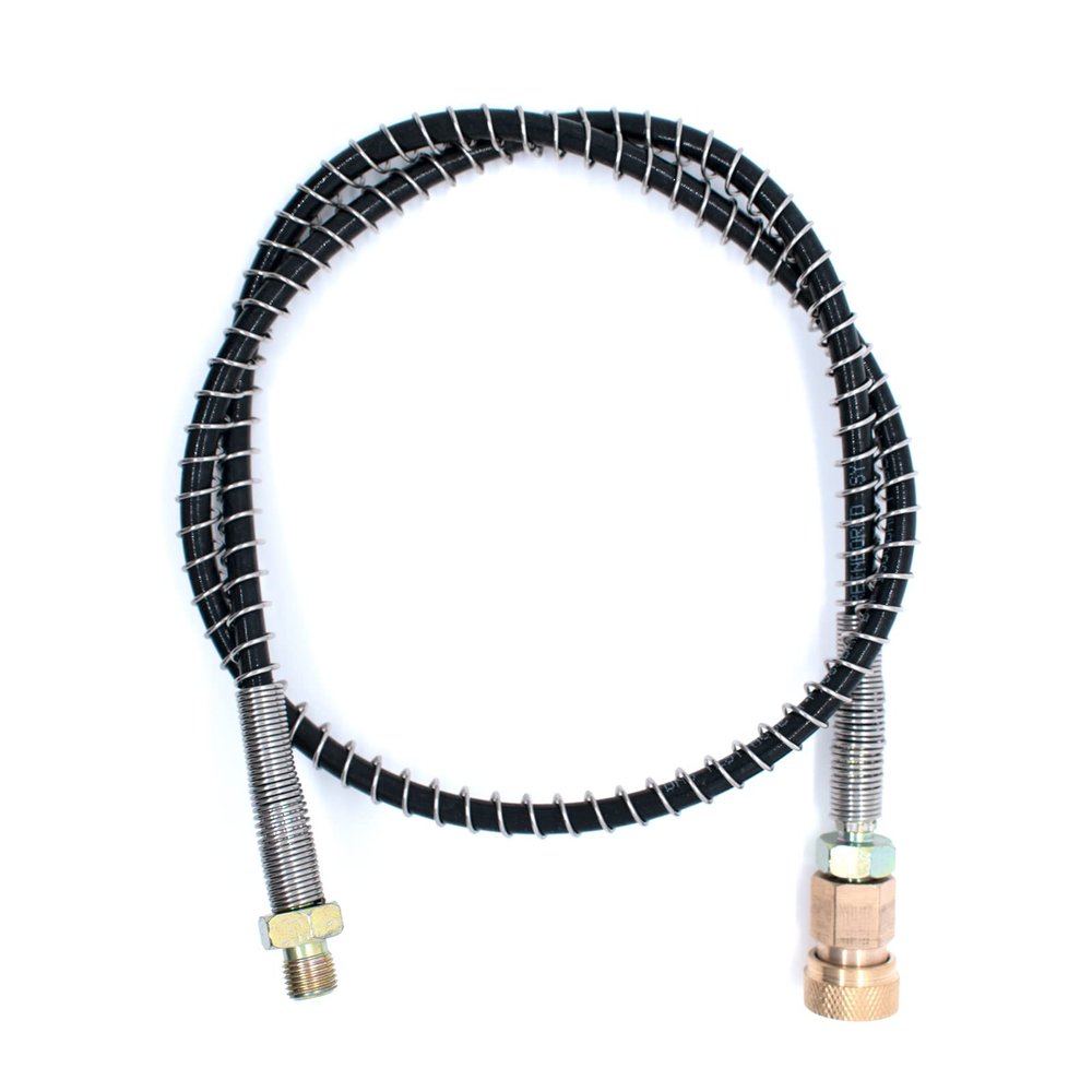 TUXING High Pressure Spring Filling Stations Refill Hose,with 8mm Quick Connector, M10*1 Female Connector Spring Hose for PCP/Automatic Hand Pump High Pressure Air Pump and for Compressor