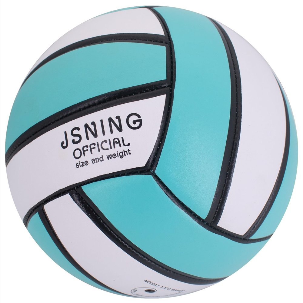 JSNING Teal Mint Volleyball,Soft Touch,Volley lite for Outdoor Indoor Beach Game,Official Size 5,Minimalist Design