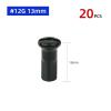 NORAZE 20/50PCS Brass Spoke Nipples 14G 13G 12G MTB Road Bicycle Wheel E-Bike Scooter Rim Caps Nuts Copper Parts (Size : 12G 13mm Black 20PC) view 2