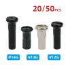 NORAZE 20/50PCS Brass Spoke Nipples 14G 13G 12G MTB Road Bicycle Wheel E-Bike Scooter Rim Caps Nuts Copper Parts (Size : 12G 13mm Black 20PC) view 3