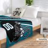 Custom Football Flannel Throw Blanket - Personalized Name Number - Gifts for Men Women Youth Fans - Ships Next Day, Made in USA view 3
