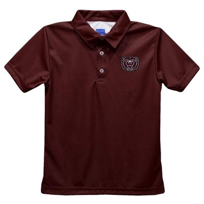 Vive La Fete Missouri State University Polo Shirts for Boys 100% Polyester - Embroidered Maroon Short Sleeve Polo Boys Shirt