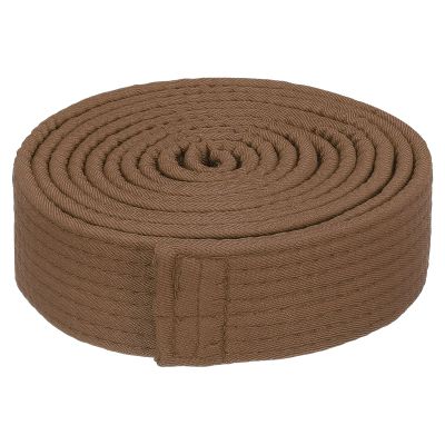 PATIKIL Judo Colored Ranking Belt 1.5" x8.5Ft 2.6m, Polyester Martial Arts Judo Karate Belt for Coach Teaching Practice, Brown