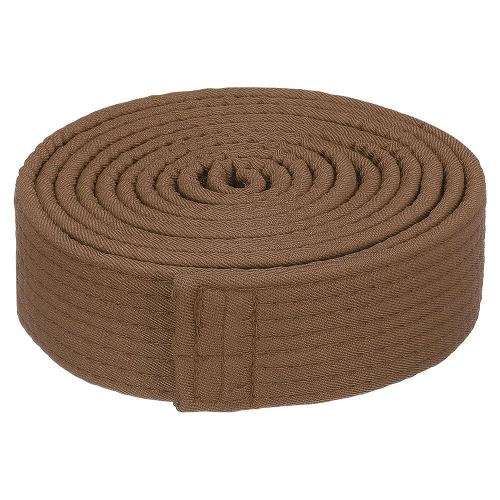PATIKIL Judo Colored Ranking Belt 1.5" x8.5Ft 2.6m, Polyester Martial Arts Judo Karate Belt for Coach Teaching Practice, Brown
