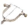 Horse Spurs, Stainless Steel Spurs West Cowboy Style Spurs Western Spurs Horse Boot Spurs with Flower Carving West Spur for Equestrian view 2
