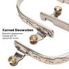 Horse Spurs, Stainless Steel Spurs West Cowboy Style Spurs Western Spurs Horse Boot Spurs with Flower Carving West Spur for Equestrian view 4