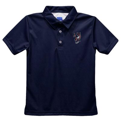 Vive La Fete Columbus State University Polo Shirts for Boys 100% Polyester - Embroidered Navy Short Sleeve Polo Boys Shirt