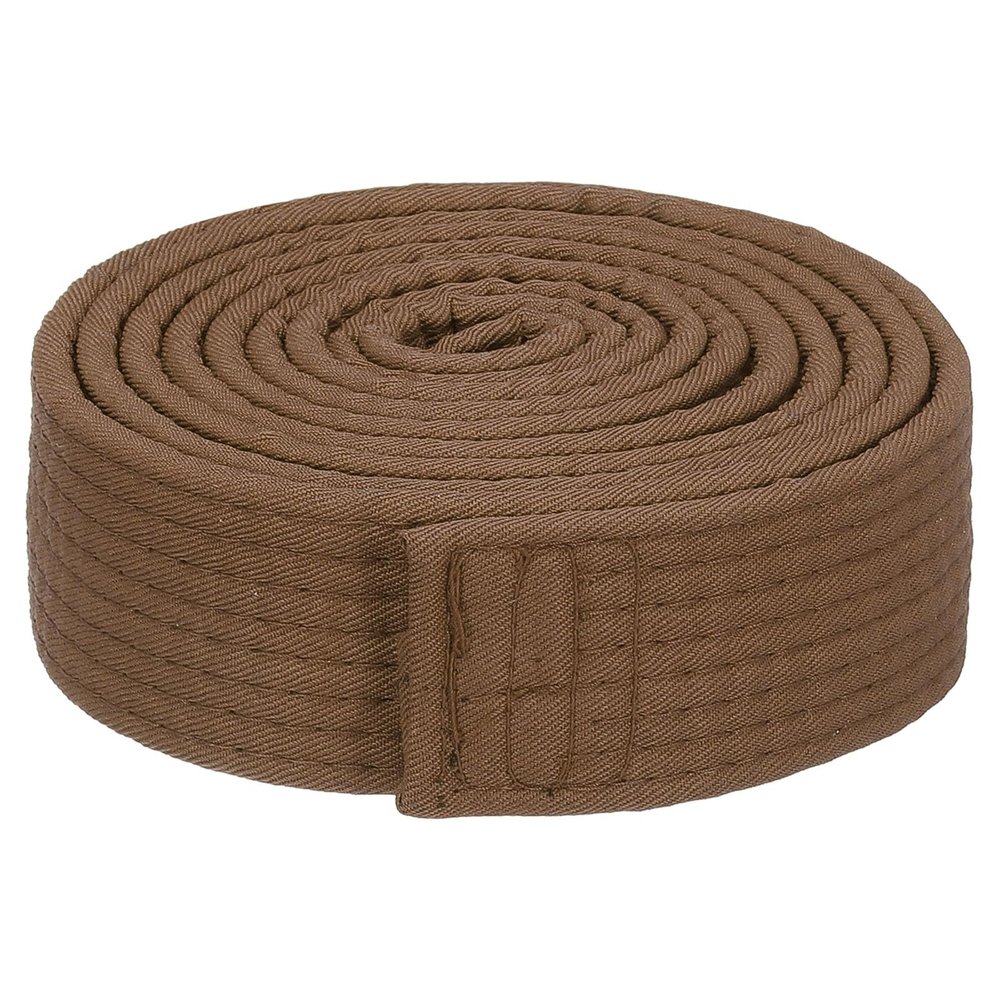 PATIKIL Judo Colored Ranking Belt 1.5" x7.2Ft 2.2m, Polyester Martial Arts Judo Karate Belt for Coach Teaching Practice, Brown