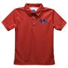 Ole Miss Rebels Polo Shirts for Boys 100% Polyester - Embroidered Red Short Sleeve Polo Boys Shirt view 1