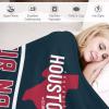 Personalized Football Throw Blanket -Add Name and Number -Gifts for Fans -Decorative for Bedroom Living Room,50" x 40",60" x 50",80" x 60" view 4