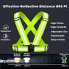 YUNLOVXEE Reflective Strap Safety Vest Gear - 2-10 Pack Adjustable High Visible Reflective Running Gear for Women Men Night (Red x10) view 2