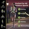 YUNLOVXEE Reflective Strap Safety Vest Gear - 2-10 Pack Adjustable High Visible Reflective Running Gear for Women Men Night (Red x10) view 3