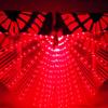 Refeng Led Luminous Butterfly Dancing Wings Five Color Dancing Luminous Props Fluorescent Belly Dance Cloak Female Angel Wings with Telescopic Stick Adult Christmas Halloween Party(Red) view 2