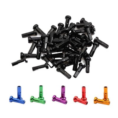 NORAZE 100PCS Nipples Alloy 14G Spoke Caps Anodized Light Weight Multi-Color Options Bicycle Wheel Rim Accessories (Color : Spoke Nipple Green, Size : 14 * 6mm)