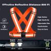 YUNLOVXEE Reflective Strap Safety Vest Gear - 2-10 Pack Adjustable High Visible Reflective Running Gear for Women Men Night (Orange x10) view 2