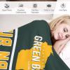 Personalized Football Throw Blanket -Add Name and Number -Gifts for Fans -Decorative for Bedroom Living Room,50" x 40",60" x 50",80" x 60" view 4