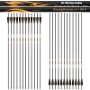sanlida 24 PCs, 100% Pure Carbon Arrows, 0.006'' Straightness, Dragon 8 Flagship 24T Carbon Hunting Arrow for Compound Bow, Professional Standard Hunting Arrows with Removable Tips (320 Spine) view 1