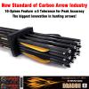 sanlida 24 PCs, 100% Pure Carbon Arrows, 0.006'' Straightness, Dragon 8 Flagship 24T Carbon Hunting Arrow for Compound Bow, Professional Standard Hunting Arrows with Removable Tips (320 Spine) view 3
