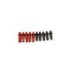 NORAZE Brass/Aluminum Alloy Nipples 14G Black/Red Double Square High Strength 14.4mm 16mm 18mm MTB Road Bike Spoke Parts (Size : Red Brass18mm 100pcs) view 3