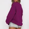 Midelxp Sweatshirts for Women Loose Fit Y2k Crewneck Soft Fleece Plus Size Hoodie Casual Long Sleeve Pullover Tops for Teen Girls view 2