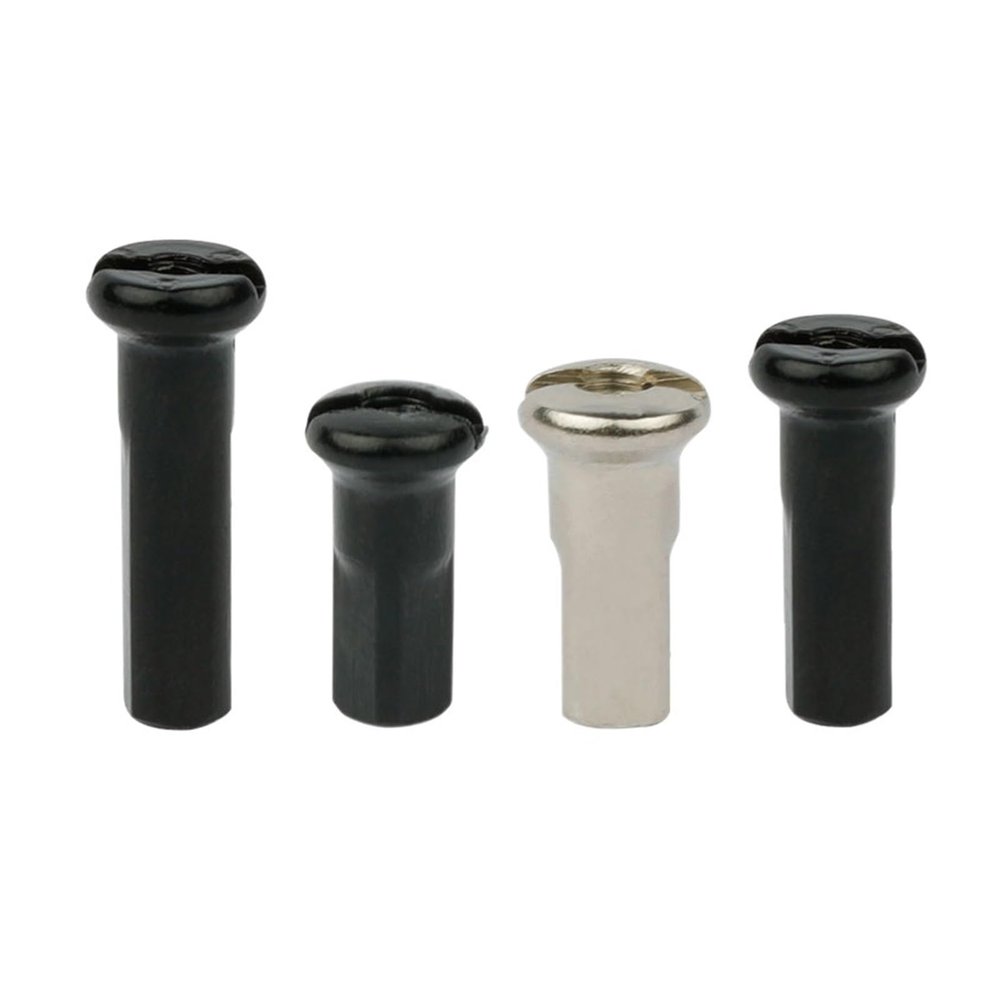 NORAZE 20/50PCS Brass Spoke Nipples 14G 13G 12G MTB Road Bicycle E-Bike Scooter Rim Caps Nuts Copper Parts Coated (Size : 13G 13mm Black 20PC)