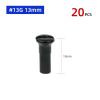 NORAZE 20/50PCS Brass Spoke Nipples 14G 13G 12G MTB Road Bicycle E-Bike Scooter Rim Caps Nuts Copper Parts Coated (Size : 13G 13mm Black 20PC) view 2