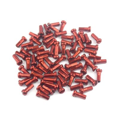 NORAZE 60Pcs MTB Bike Spoke Caps 14mm Metal Cycling Spokes Bike Nipples (Color : Red, Size : 14mm)