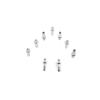 NORAZE Double Square Bicycle Nipples Aluminum Alloy 14MM Silver Head 14G Road Bike Spoke (Color : Silver, Size : 14mm 100pcs) view 3