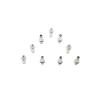 NORAZE Double Square Bicycle Nipples Aluminum Alloy 14MM Silver Head 14G Road Bike Spoke (Color : Silver, Size : 14mm 100pcs) view 4
