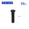 NORAZE 20/50PCS Brass Spoke Nipples 14G 13G 12G MTB Road Bicycle Wheel E-Bike Scooter Rim Caps Nuts Copper Parts (Size : 14G 16mm Black 50PC) view 2