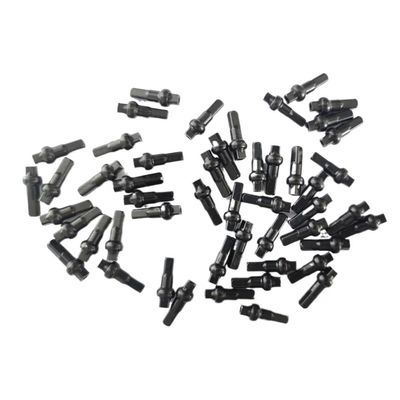 NORAZE Aluminum Alloy Bike Nipples 14.4mm 16mm 18mm 14G 2.0 Spokes 3.2mm Double Square Head Black Red Bicycle Parts (Color : Black, Size : 50PCS_16MM)