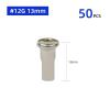 NORAZE 20/50PCS Brass Spoke Nipples 14G 13G 12G MTB Road Bicycle Wheel E-Bike Scooter Rim Caps Nuts Copper Parts (Size : 12G 13mm Silver 50PC) view 2