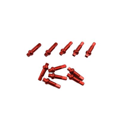 NORAZE Bicycle Nipples 14.4mm 16mm 18mm Red Aluminum Alloy Double Square Head 14G Bike Spoke Nipple (Color : Anodized Red, Size : 18mm 30pcs)