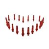 NORAZE Bicycle Nipples 14.4mm 16mm 18mm Red Aluminum Alloy Double Square Head 14G Bike Spoke Nipple (Color : Anodized Red, Size : 18mm 30pcs) view 2