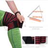 Bandage Knee Pads, Wrap-Around Sports Straps, Gym Weightlifting Squat Strength Knee Pads, Basketball Knee Pads, Safety and Protection Push the Limits of Courage and Confidence More Fully! blackandred view 4