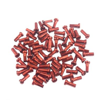 NORAZE 60Pcs MTB Bike Spoke 14mm Metal Cap Cycling Spokes Cap Bike Nipples (Color : Red, Size : 14mm)