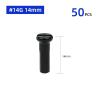 NORAZE 20/50PCS Brass Spoke Nipples 14G 13G 12G MTB Road Bicycle E-Bike Scooter Rim Caps Nuts Copper Parts Coated (Size : 14G 14mm Black 50PC) view 2