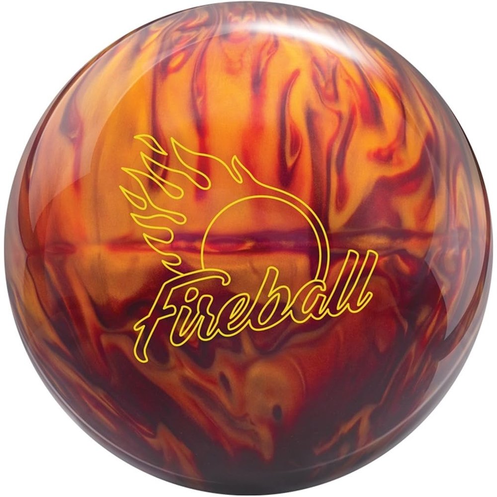 Bowlerstore Ebonite PRE-DRILLED Fireball Bowling Ball - Red/Gold 15lbs