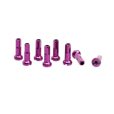 NORAZE 72pcs Aluminium Alloy Mountain Road Bike Bicycle 14G Spoke Nipple End Tip Cap 2.0 X 14mm (Color : 72pcs Purple, Size : 14mm)